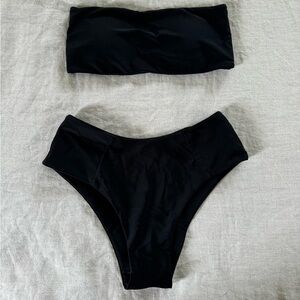2 piece bandeau/highwaisted swimsuit - S